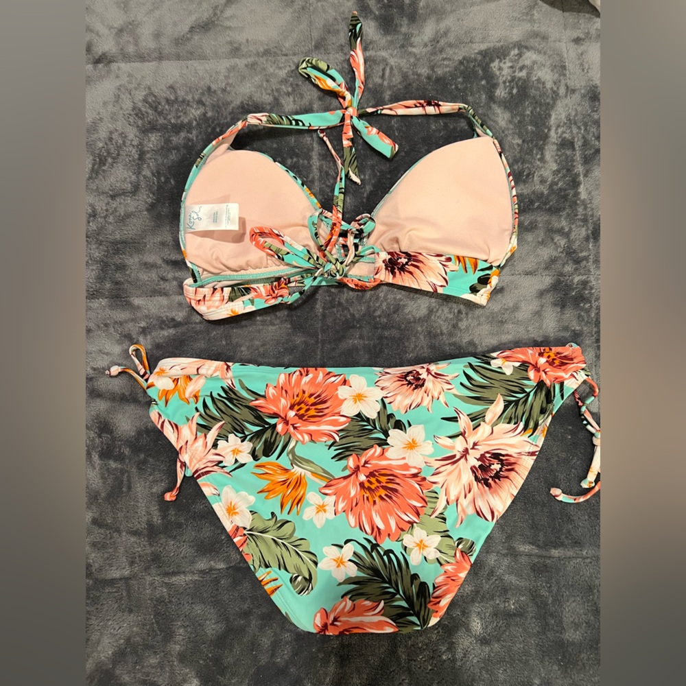 Kona Sol Blue and Pink Bikini Swimwear - Picture 2 of 4